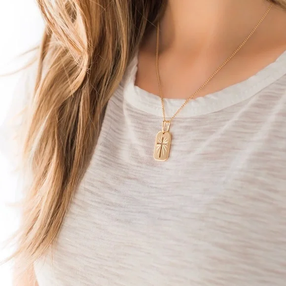 Gold Cross Necklace - Picture 2 of 8